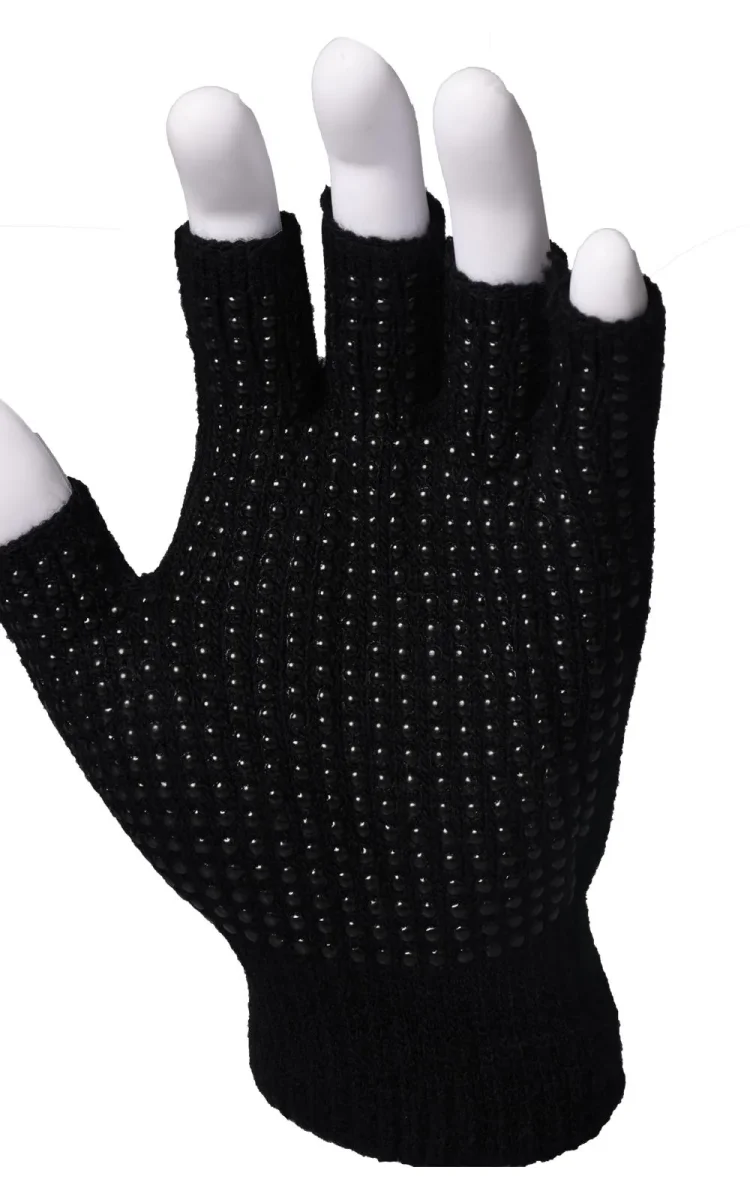 Unisex Fingerless Gripper Gloves - Pack of 6 - Image 4