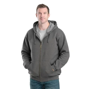 Berne Men's Full-Zip Hooded Sweatshirt SZ413 - Grey