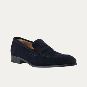Greg Penny Loafer Navy Suede